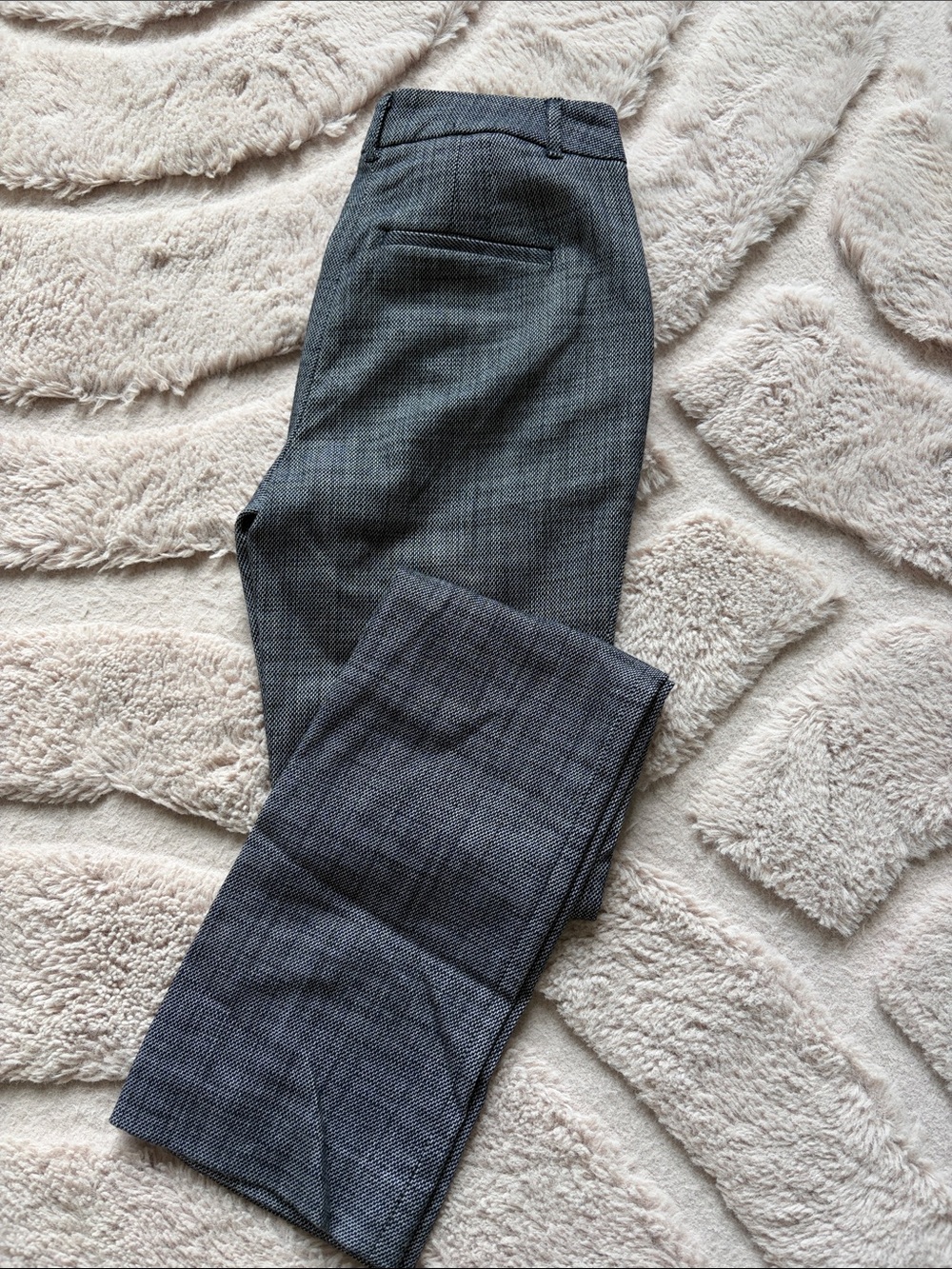 White House Black Market Navy Plaid Trousers